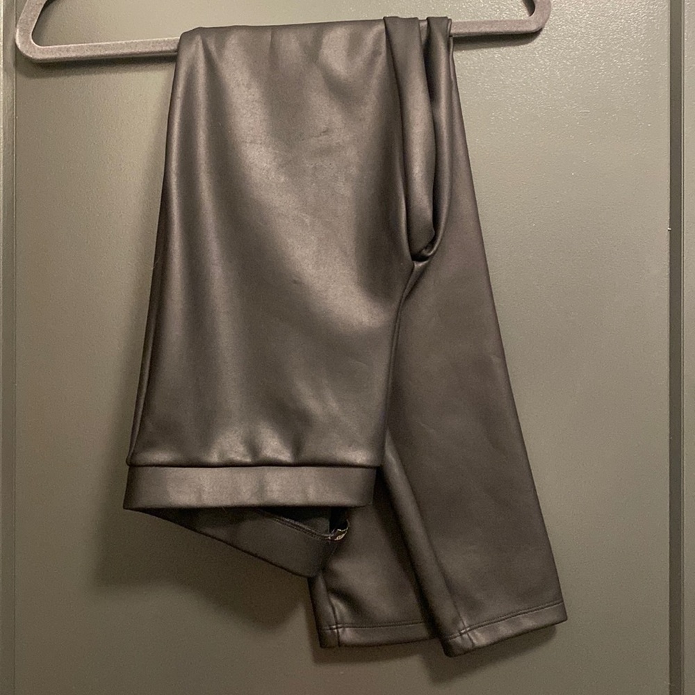 Express Black Pleather Pants MEDIUM